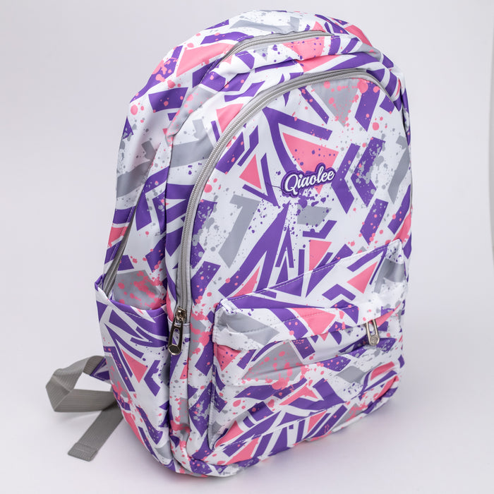School Backpack With Stationery Pouch (2338) - Purple