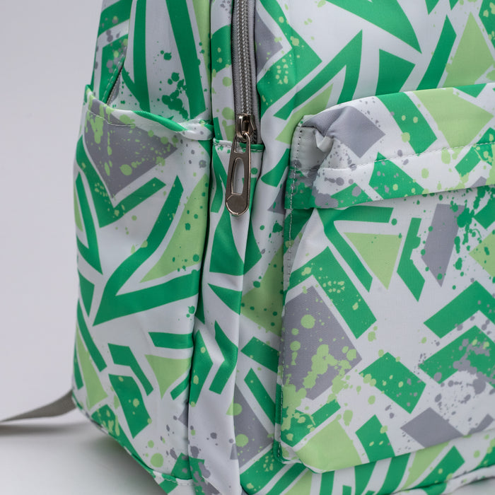 School Backpack With Stationery Pouch (2338) - Light Green