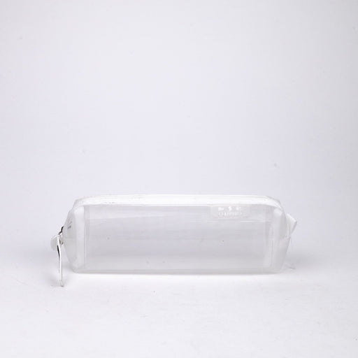 Transparent-multipurpose-pouch-visible-nylon-case -white-round-front