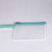 Zipper-pouch-bag-light-green-B6-top-view