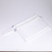 Mesh-nylon-double-zipper-multipurpose-pouch-white-A5-front-view