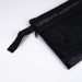 Mesh-nylon-double-zipper-multipurpose-pouch-black -A5-close-up-view