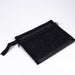 Mesh-nylon-double-zipper-multipurpose-pouch-black -A5-front-view