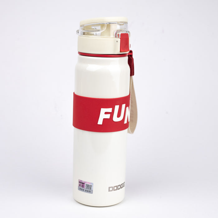 Dodge - FUN+ Vacuum Bottle 800ml - Cream/Red