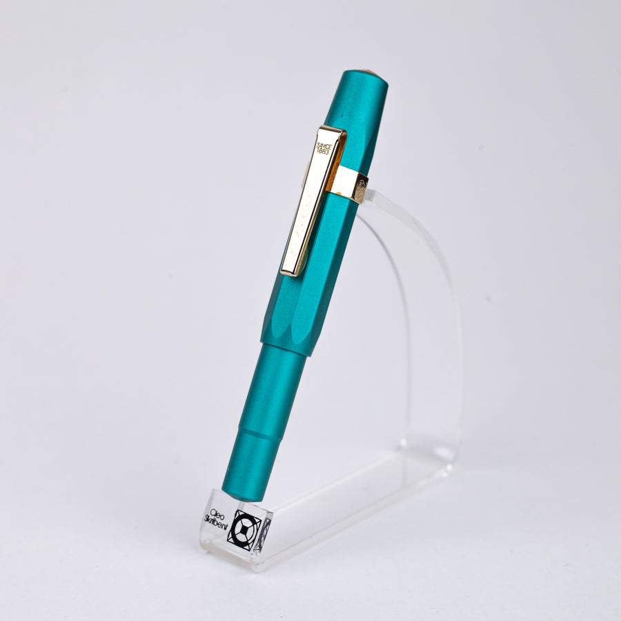 kaweco-AL-sport-fountain-pen iguana-blue-(B)-front-view