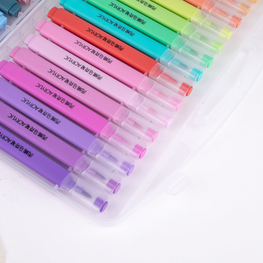 Giorgione Acrylic Marker Set – 36 Macaron Series Colors