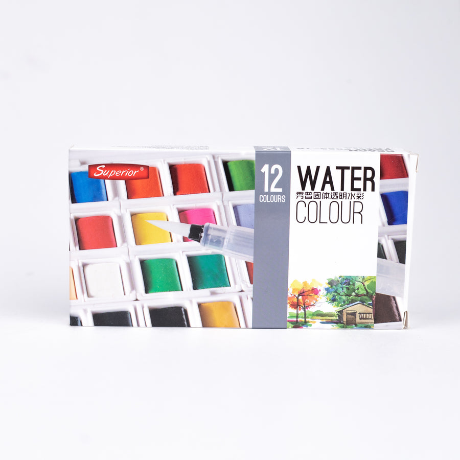 Superior - Watercolour Pocket Field Sketch Box (GTS-12) Set Of 12