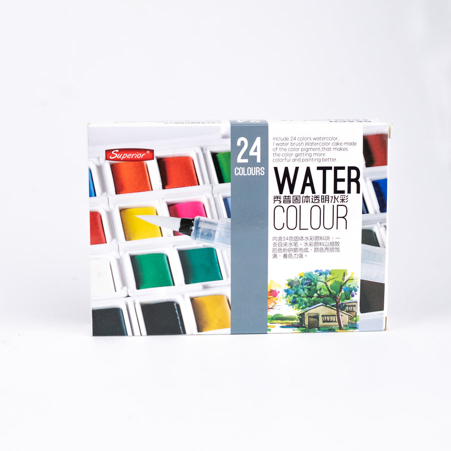 Superior - Watercolour Pocket Field Sketch Box (GTS-24) Set Of 24