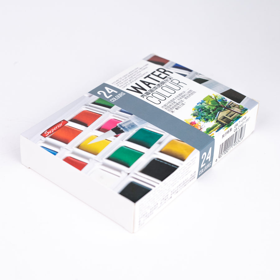 Superior - Watercolour Pocket Field Sketch Box (GTS-24) Set Of 24