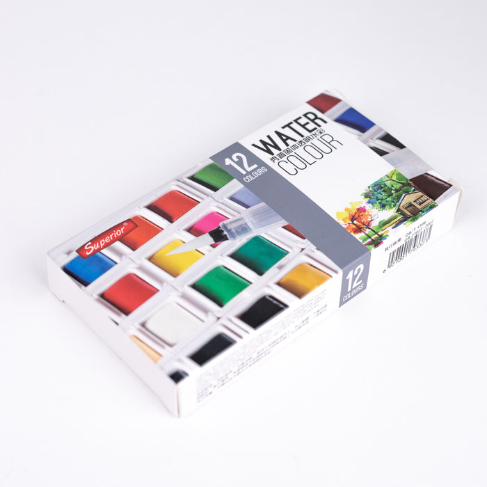 Superior - Watercolour Pocket Field Sketch Box (GTS-12) Set Of 12