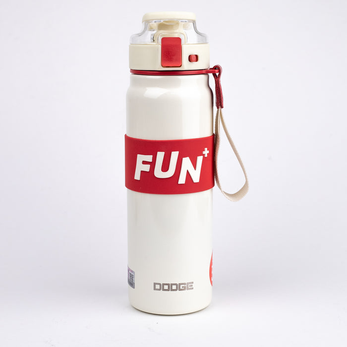 Dodge - FUN+ Vacuum Bottle 800ml - Cream/Red