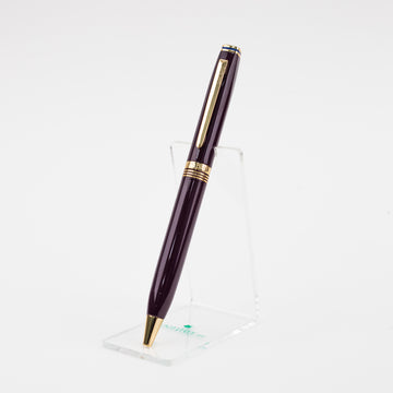 lapis-bard-contemporary-ballpoint-pen-with-gold-trim- bordeaux-front-view