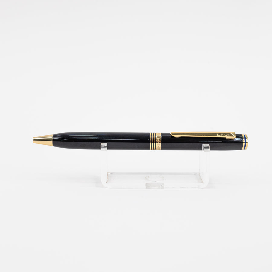 lapis-bard-contemporary-ballpoint-pen-black-with-gold-trims-side-view