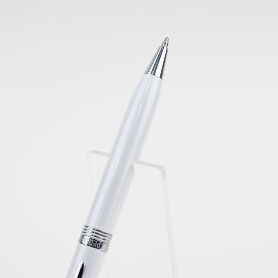 lapis-bard-contemporary-ballpoint-pen-with-chrome-trim- pearl-white-nib-view