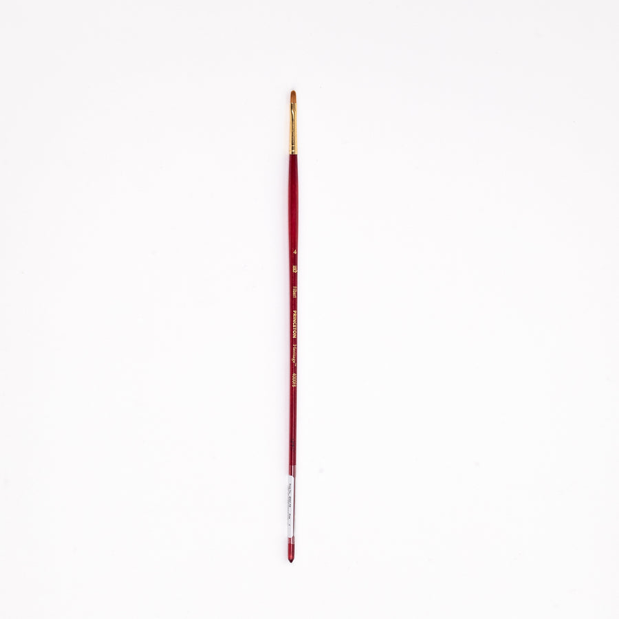 Princeton Heritage Synthetic Sable Long Handle Brush (Filbert) - 4000 Series