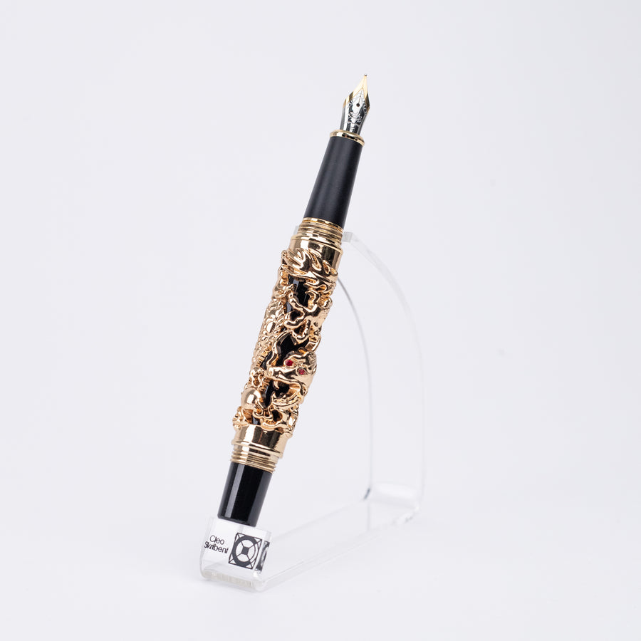 Jinhao Golden Dragon and Phoenix Carving Fountain Pen