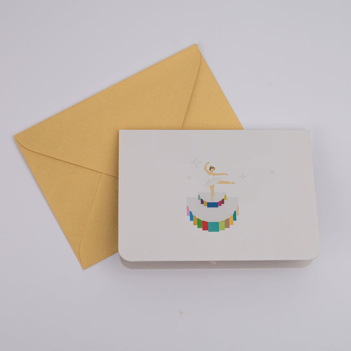 3D pop-up Greeting Card 07 (Ballerina)