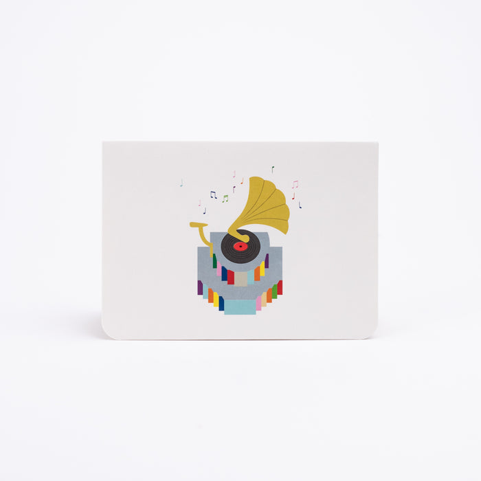 3D pop-up Greeting Card 09 (Gramophone)