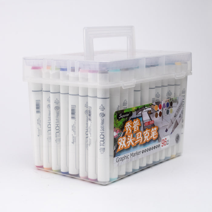 Superior Graphic Dual Tip Art Markers (MS-888) - Set of 96