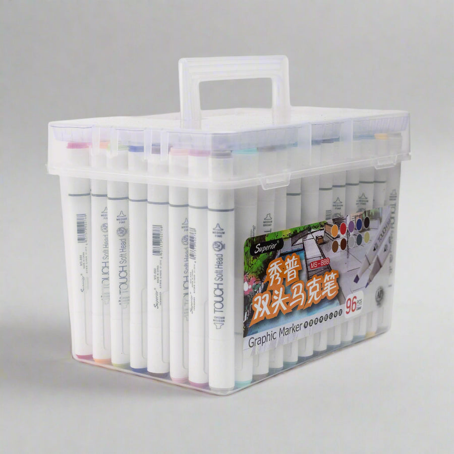 Superior Graphic Dual Tip Art Markers (MS-888) - Set of 96