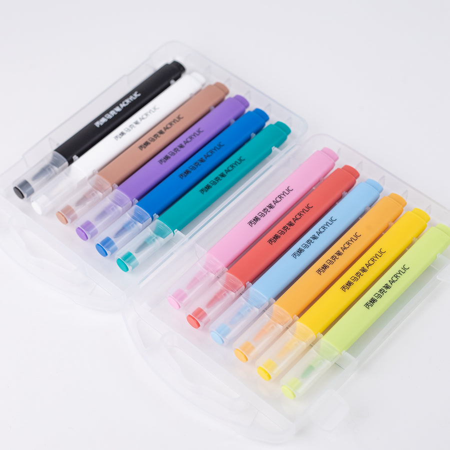 Giorgione Acrylic Marker Set – 12 Macaron Series Colors