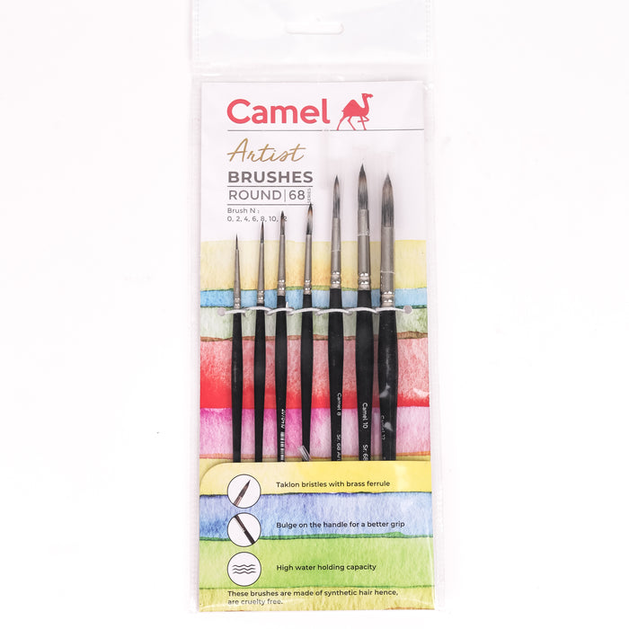 Camel - Artist Round Brushes - Series 68 (Set of 7 brushes)
