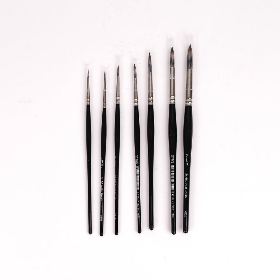 Camel - Artist Round Brushes - Series 68 (Set of 7 brushes)