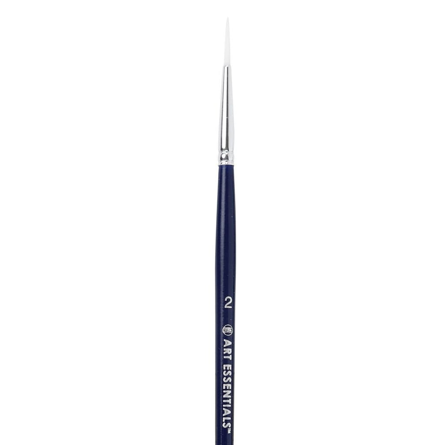 Art Essentials - Oyster White Synthetic Hair Brush - 992 Series - Rigger - Short Handle - Size 2
