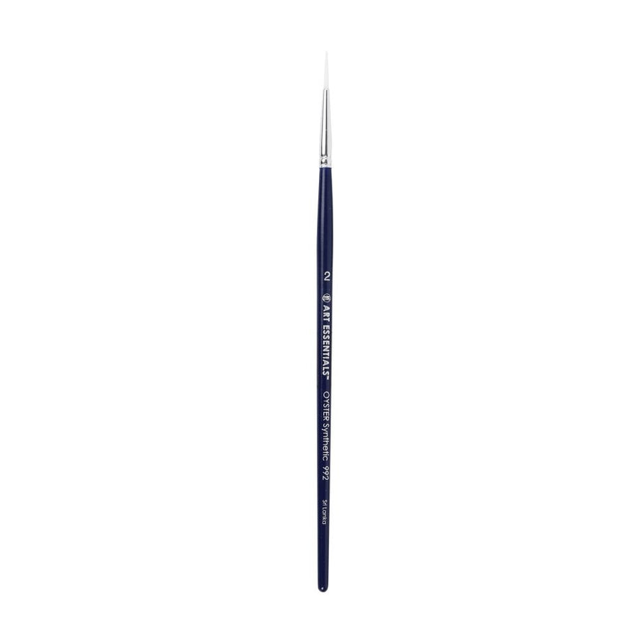 Art Essentials - Oyster White Synthetic Hair Brush - 992 Series - Rigger - Short Handle - Size 2