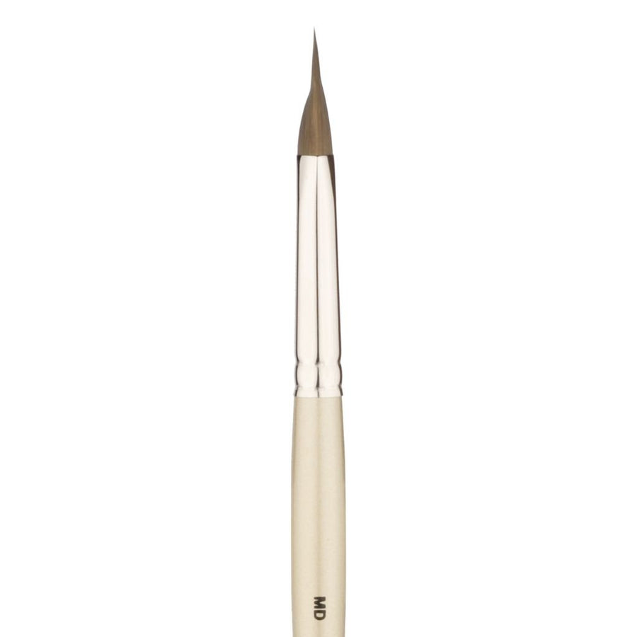 Art Essentials - Mightlon Synthetic Hair Brush - 9040 Series - Triangle Pointed/Petals - Short Handle - Size 10 (MD)
