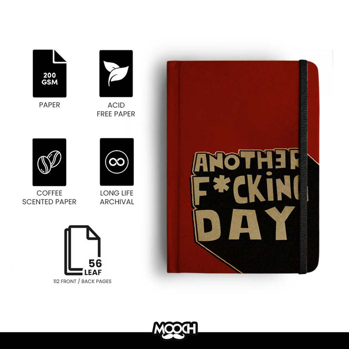 MOOCH – Another Fucking Day A5 Plain Diary | Indian Khaki | 120 GSM
