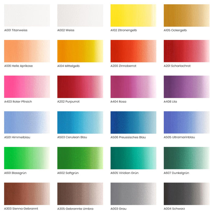 ARTEZA - Gouache Colours, 12ml Tubes ( Set of 24 )