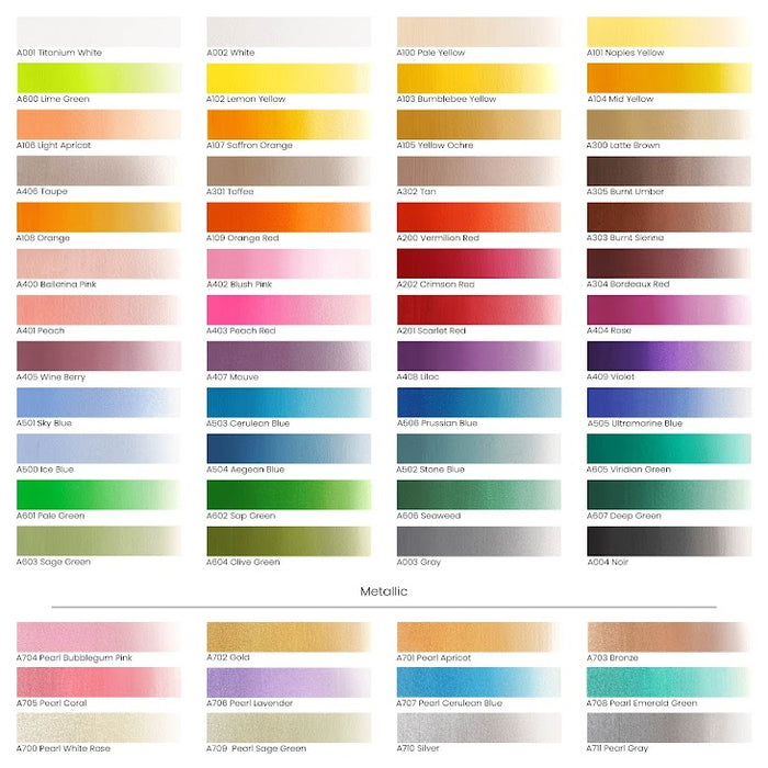 ARTEZA - Gouache Colours, 12ml Tubes ( Set of 60 )