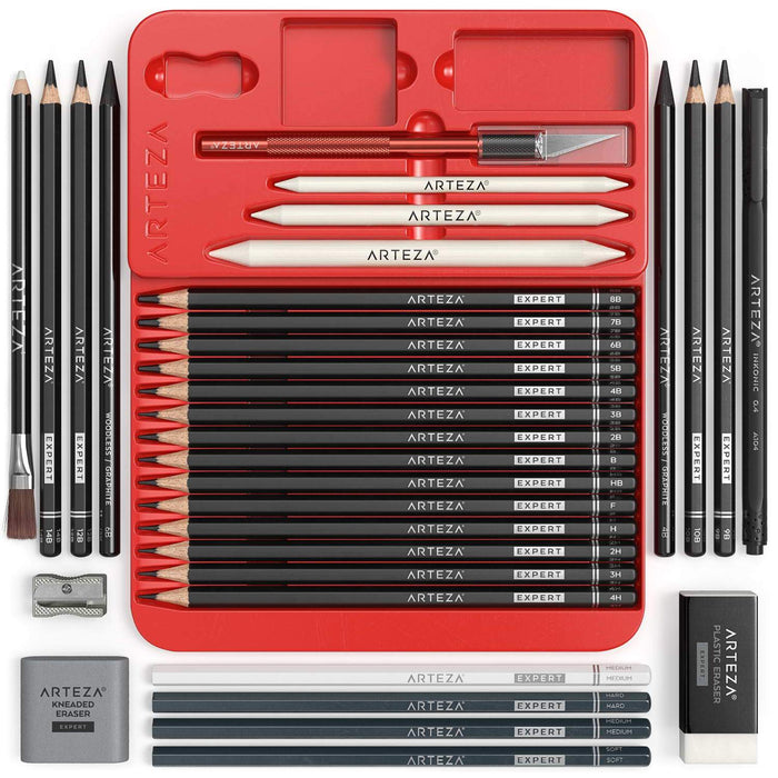 ARTEZA - Expert Drawing Pencil Set of 33 Pieces