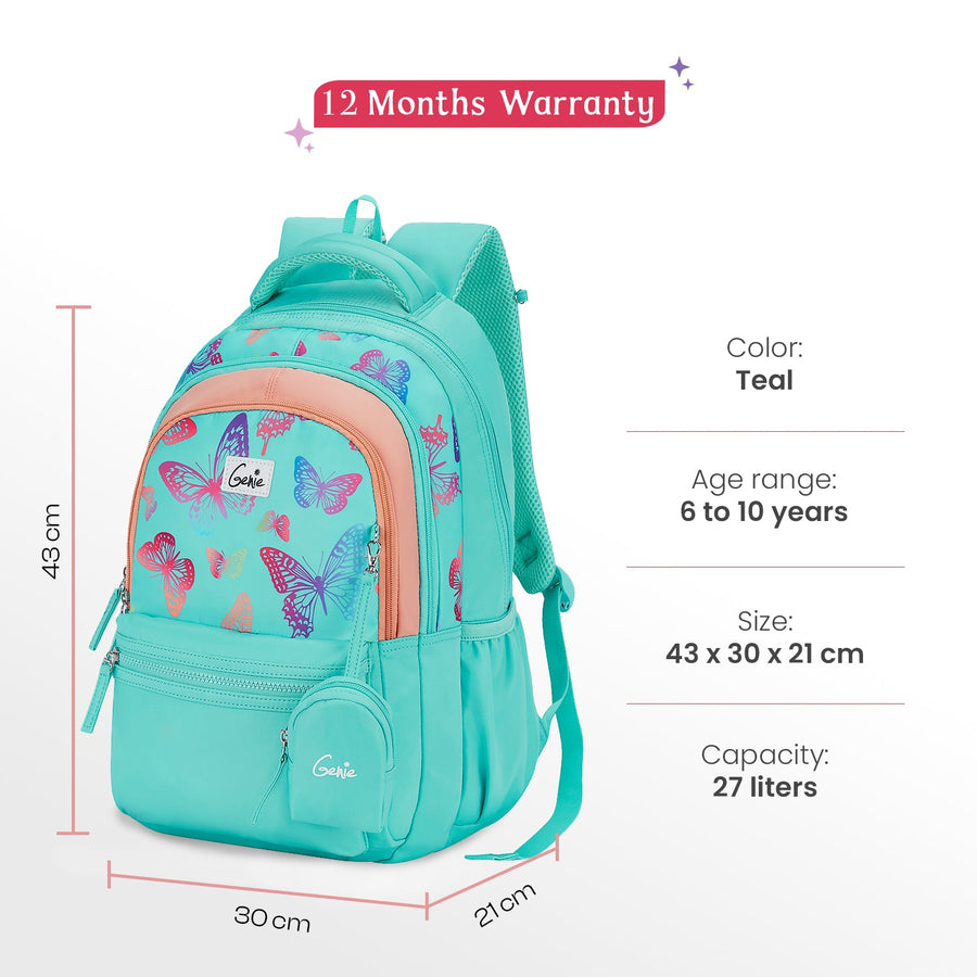 Genie - Nectar 17" School Backpack - Teal