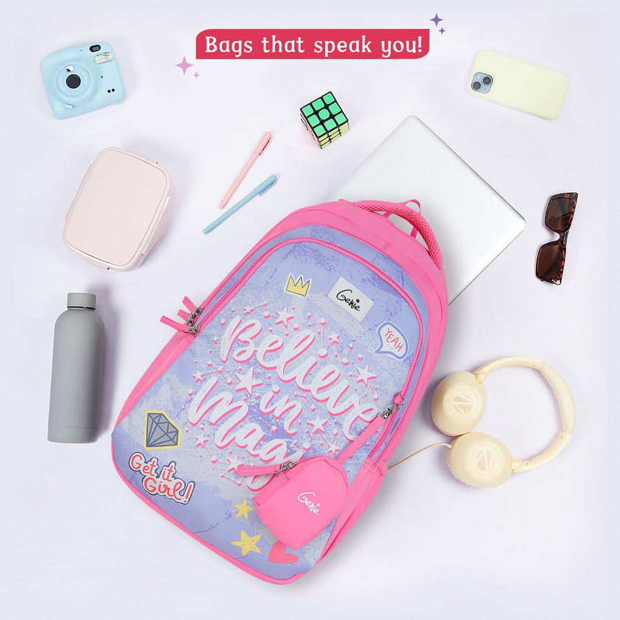 Genie - Magic 36L School Backpack - Pink