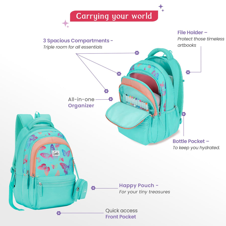 Genie - Nectar 17" School Backpack - Teal