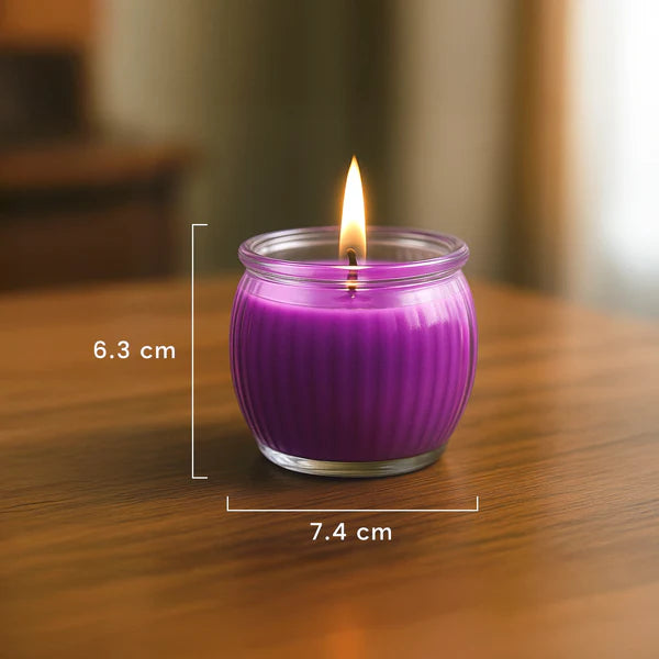 IRIS Ribbed Jar Scented Candle – Lavender