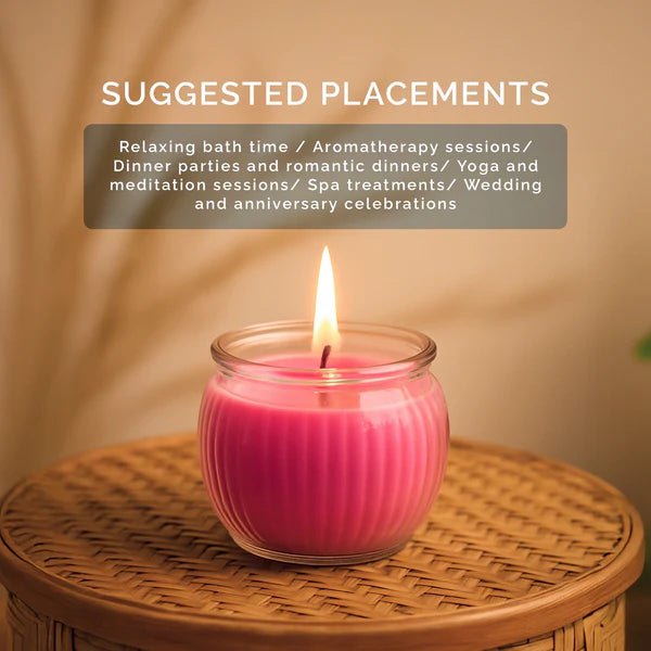 IRIS Ribbed Jar Candle – Damask Rose