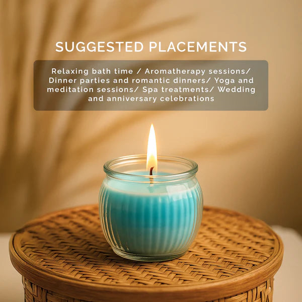 IRIS Ribbed Jar Candle – Cool Blue