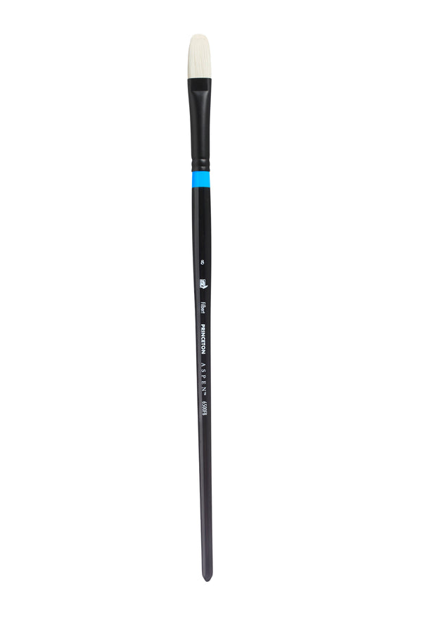 Princeton Aspen Long Handle Synthetic Bristle Brush (Filbert) - 6500 Series
