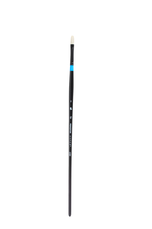 Princeton Aspen Long Handle Synthetic Bristle Brush (Flat) - 6500 Series
