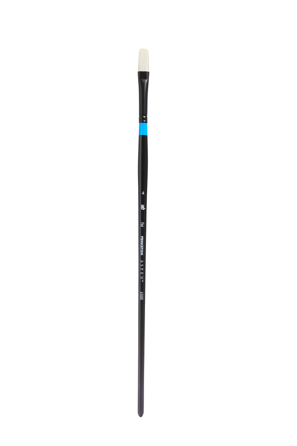 Princeton Aspen Long Handle Synthetic Bristle Brush (Flat) - 6500 Series