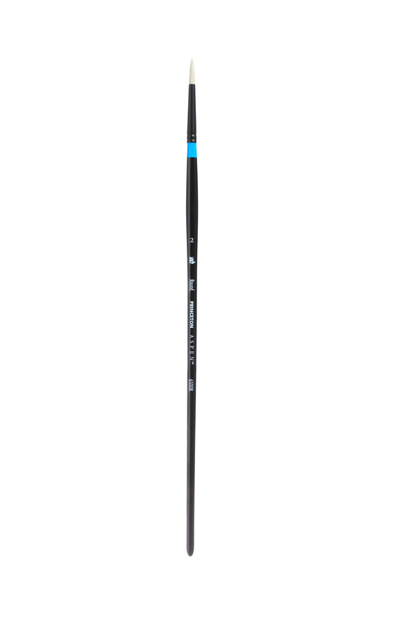 Princeton Aspen Short Handle Synthetic Bristle Brush (Round) - 6500 Series
