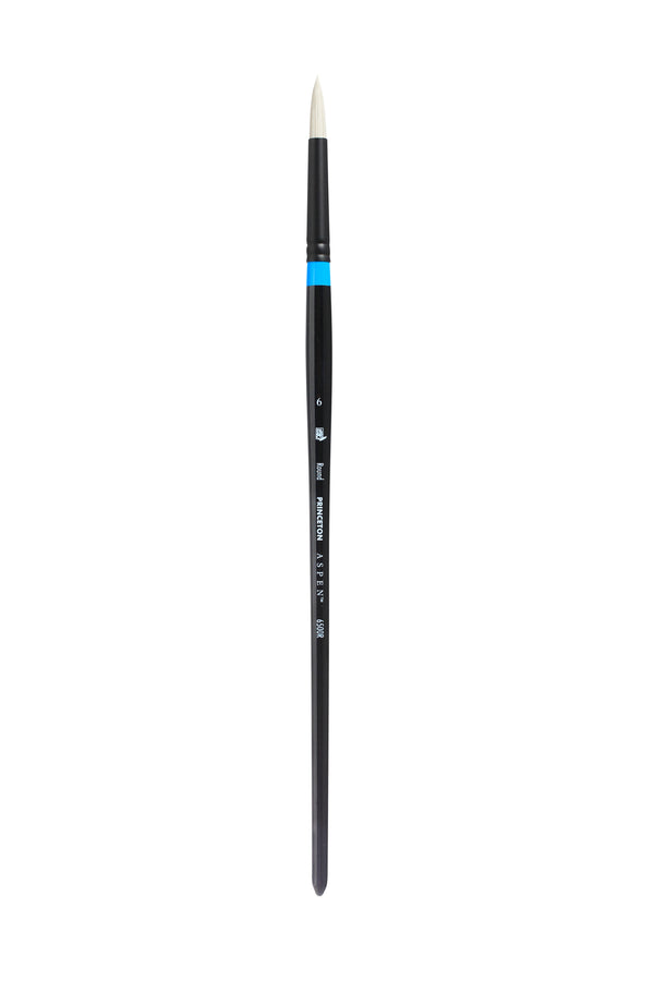 Princeton Aspen Short Handle Synthetic Bristle Brush (Round) - 6500 Series