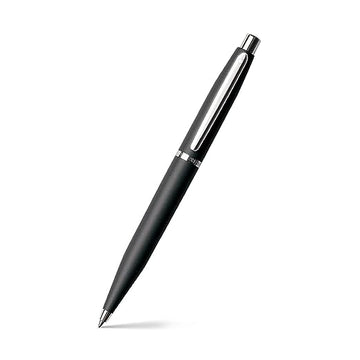 sheaffer-vfm-9405-matte-black-with-chrome-trims-ballpoint-pen-open-view
