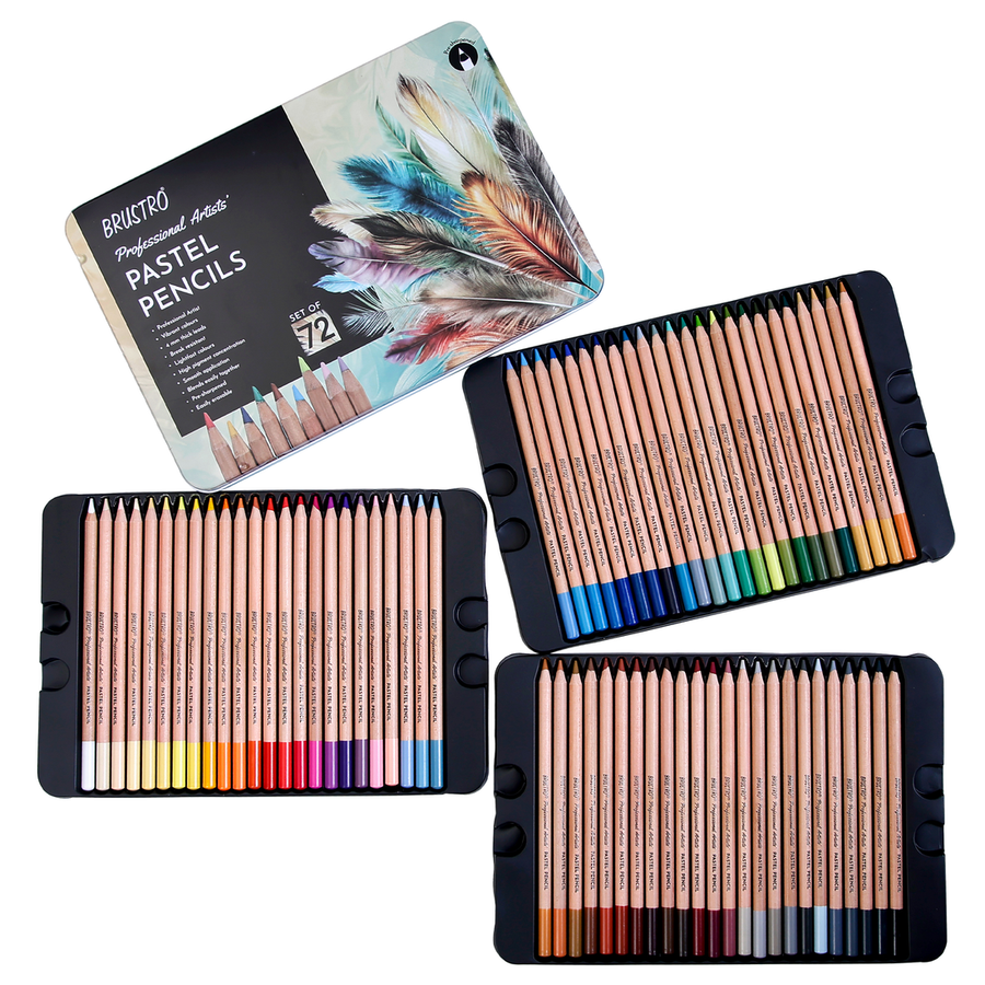 Brustro Professional Artists' Pastel Pencil - Set of 72