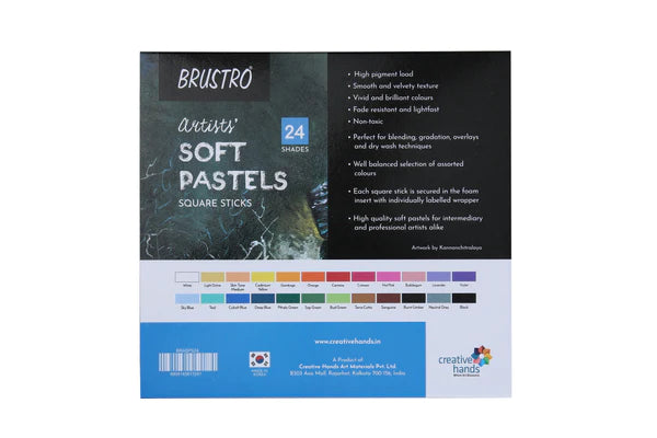 Brustro Artists' Soft Pastels Square Sticks (Set of 24)