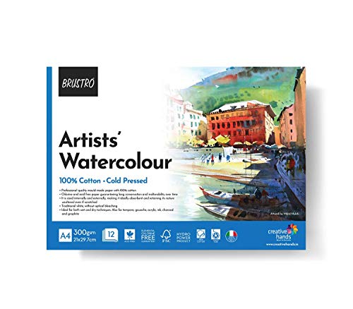 BRUSTRO - Artist 100% Cotton Watercolour Pad A4