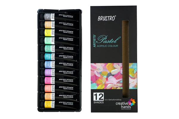 BRUSTRO Artists ’ Acrylic Pastel Colour Set of 12 (12ML) — Mango